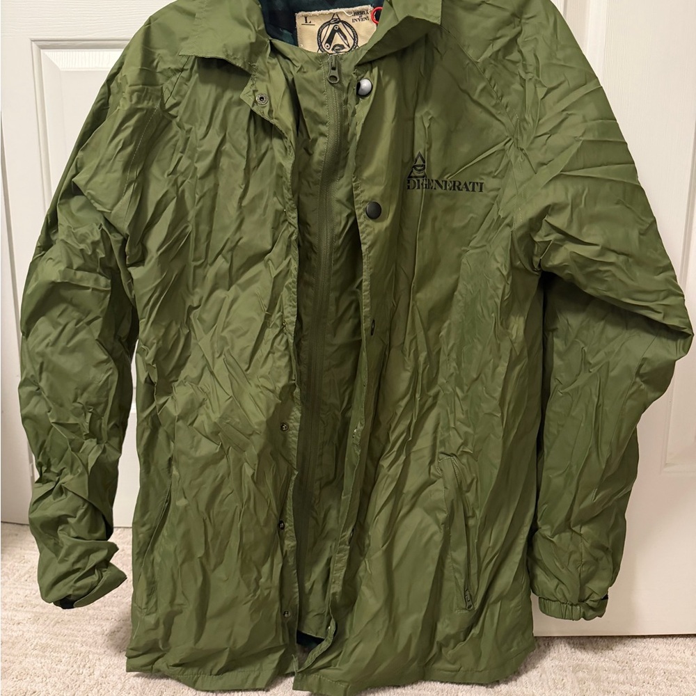Olive Green Degenerati Snow Jacket- Men’s Large